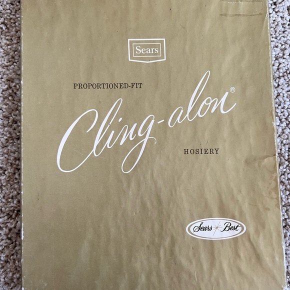 Vintage Sears Cling-Alon Hosiery in Tall Medium - Picture 1 of 7